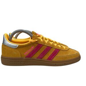 adidas Spezial Suede Athletic Shoes in Mustard Yellow and Pink